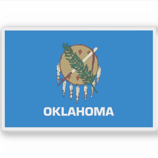 Sticker Drapeau de l'Oklahoma (Devant)