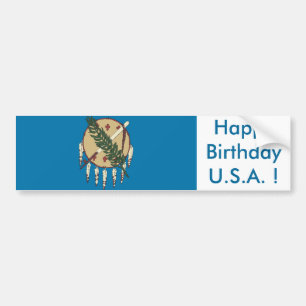 Sticker Drapeau de l'Oklahoma, Joyeux anniversaire
