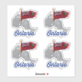 Sticker Drapeau de l'Ontario (Feuille)
