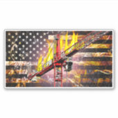 Sticker Drapeau de l'opérateur de grue de tour (Devant)