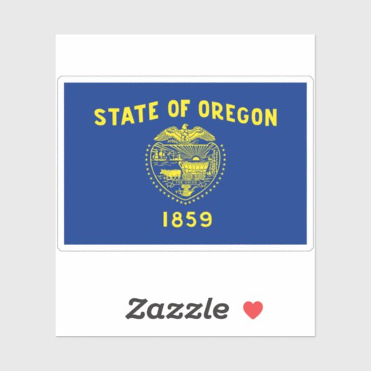 Sticker Drapeau de l'Oregon (Feuille)