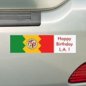 Sticker Drapeau de Los Angeles, Joyeux Anniversair (En voiture)