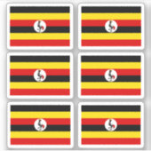 Sticker Drapeau de l'Ouganda - une collection (Devant)
