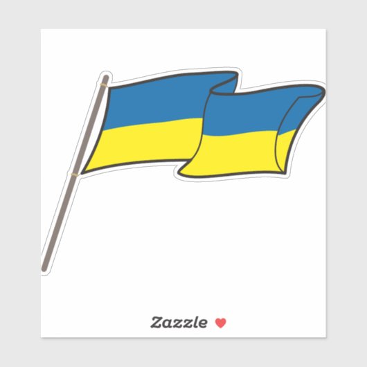Sticker Drapeau de l'Ukraine (Feuille)