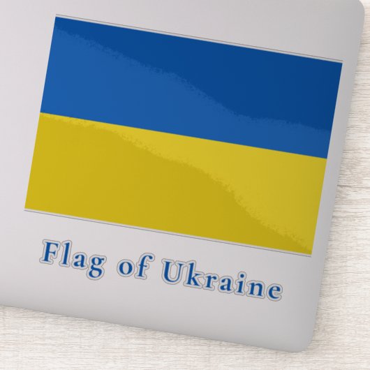 Sticker Drapeau de l'Ukraine Vinyl (Détail)