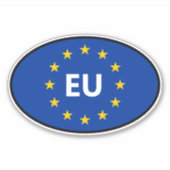 Sticker Drapeau de l'Union européenne Code pays auto vinyl (Devant)