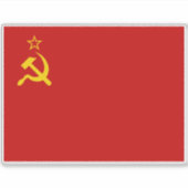 Sticker Drapeau de l'Union soviétique, URSS, CCCP, communi (Devant)