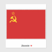 Sticker Drapeau de l'Union soviétique, URSS, CCCP, communi (Feuille)