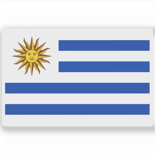Sticker Drapeau de l'Uruguay (Devant)
