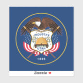 Sticker Drapeau de l'Utah (Feuille)