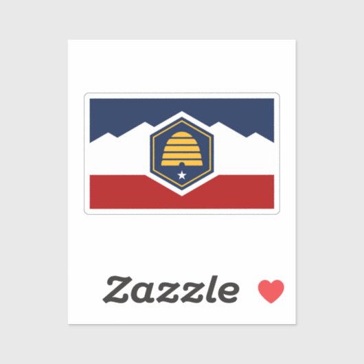 Sticker Drapeau de l'Utah (Drapeau de ruche) (Feuille)