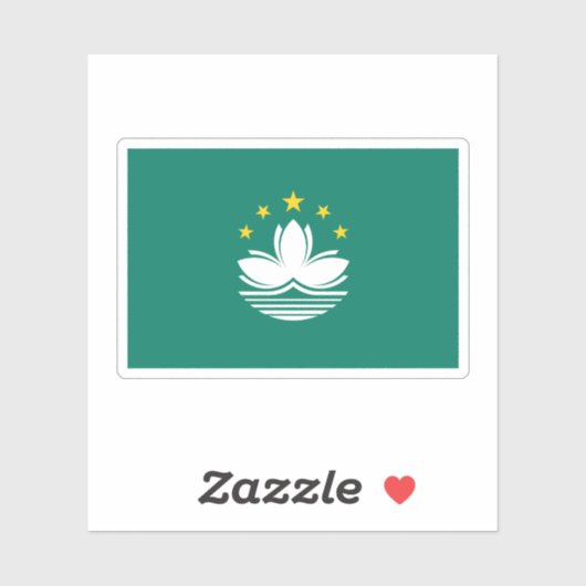 Sticker Drapeau de Macao (Feuille)