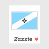 Sticker Drapeau de Madison, Wisconsin (Feuille)