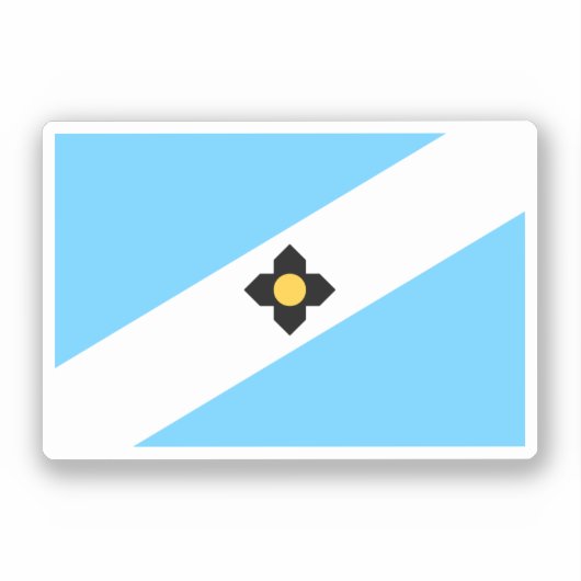 Sticker Drapeau de Madison, Wisconsin (Recto)