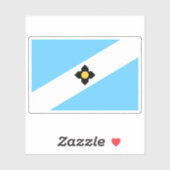 Sticker Drapeau de Madison, Wisconsin, États-Unis (Feuille)