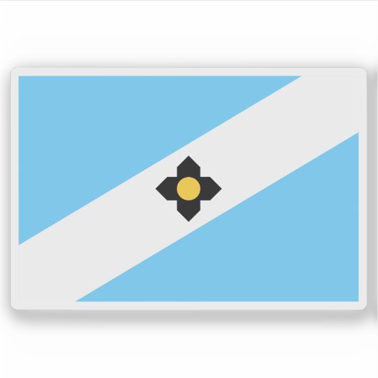 Sticker Drapeau de Madison, Wisconsin, États-Unis (Devant)