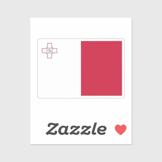 Sticker Drapeau de Malte (Feuille)