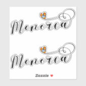 Sticker Drapeau de Minorque Coeur, Baléares (Feuille)