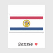 Sticker Drapeau de Mobile, Alabama, États-Unis (Feuille)