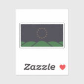 Sticker Drapeau de Montpelier, Vermont (Feuille)