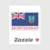 Sticker Drapeau de Montserrat (Feuille)
