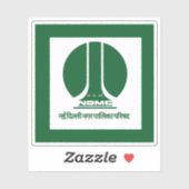 Sticker Drapeau de New Delhi, Inde (Feuille)