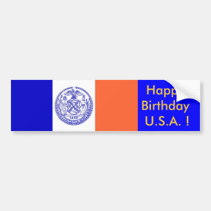 Sticker Drapeau de New York, Joyeux anniversaire U