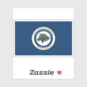 Sticker Drapeau de North Charleston, Caroline du Sud (Feuille)