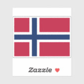 Sticker Drapeau de Norway (Feuille)