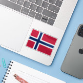 Sticker Drapeau de Norway (Ordinateur portable avec iPhone)