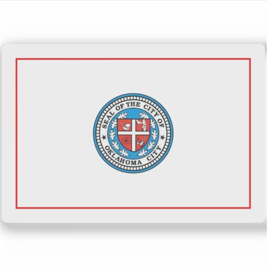 Sticker Drapeau de Oklahoma City, Oklahoma (Devant)