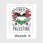 Sticker Drapeau de palestine libre (Feuille)