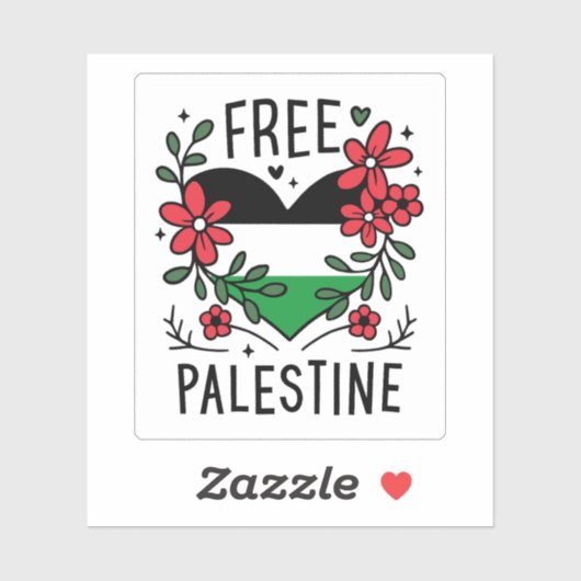 Sticker Drapeau de palestine libre (Feuille)