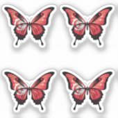 Sticker Drapeau de papillon noir de Tunisie (Recto)