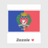 Sticker Drapeau de Paris (avec armoiries) (Feuille)