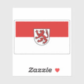 Sticker Drapeau de Passau, Allemagne (Feuille)