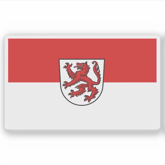Sticker Drapeau de Passau, Allemagne (Devant)