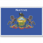 Sticker Drapeau de Pennsylvanie (Devant)