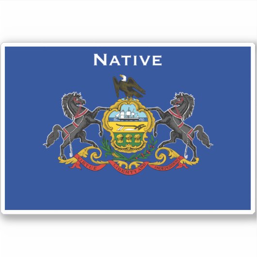 Sticker Drapeau de Pennsylvanie (Devant)