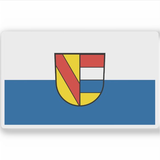 Sticker Drapeau de Pforzheim, Allemagne (Devant)