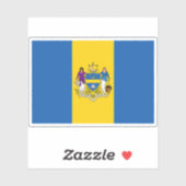 Sticker Drapeau de Philadelphie, Pennsylvanie (Feuille)