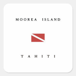 Sticker Drapeau de plongée de Moorea Island Tahiti
