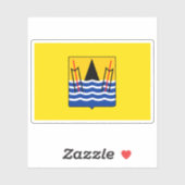 Sticker Drapeau de Pointe-Noire, République du Congo (Feuille)