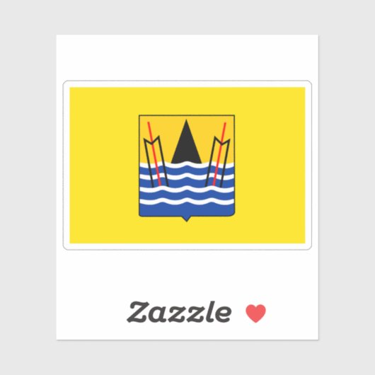 Sticker Drapeau de Pointe-Noire, République du Congo (Feuille)