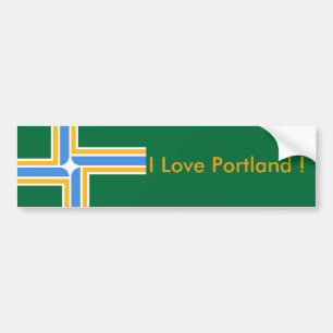 Sticker Drapeau de Portland, État de l'Oregon, Éta
