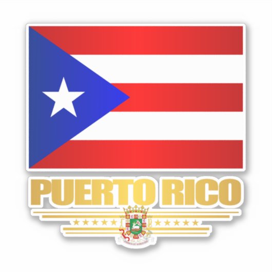 Sticker Drapeau de Porto Rico. (Devant)
