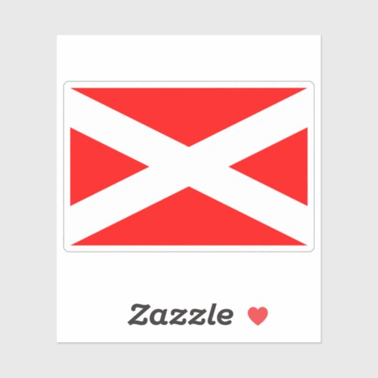 Sticker Drapeau de Prachatice, République tchèque (Feuille)