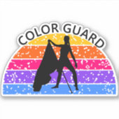 Sticker Drapeau de protection couleur détendu - Lumineux (Devant)