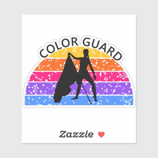 Sticker Drapeau de protection couleur détendu - Lumineux (Feuille)