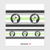 Sticker Drapeau de protestation agender (Feuille)